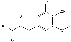 3-(3-bromo-4-hydroxy-5-methoxyphenyl)-2-oxopropanoic acid Structure