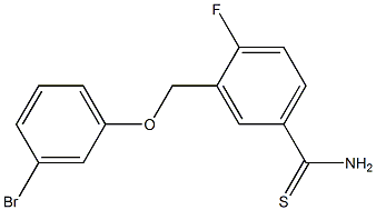 3-(3-bromophenoxymethyl)-4-fluorobenzene-1-carbothioamide 구조식 이미지