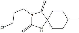 3-(3-chloropropyl)-8-methyl-1,3-diazaspiro[4.5]decane-2,4-dione Structure