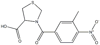 3-(3-methyl-4-nitrobenzoyl)-1,3-thiazolidine-4-carboxylic acid Structure