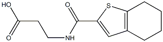 3-(4,5,6,7-tetrahydro-1-benzothiophen-2-ylformamido)propanoic acid Structure