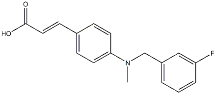 3-(4-{[(3-fluorophenyl)methyl](methyl)amino}phenyl)prop-2-enoic acid 구조식 이미지