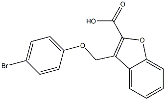 3-(4-bromophenoxymethyl)-1-benzofuran-2-carboxylic acid Structure