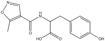 3-(4-hydroxyphenyl)-2-{[(5-methylisoxazol-4-yl)carbonyl]amino}propanoic acid 구조식 이미지
