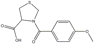 3-(4-methoxybenzoyl)-1,3-thiazolidine-4-carboxylic acid Structure