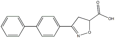 3-(4-phenylphenyl)-4,5-dihydro-1,2-oxazole-5-carboxylic acid 구조식 이미지
