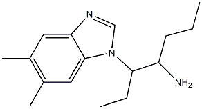 3-(5,6-dimethyl-1H-1,3-benzodiazol-1-yl)heptan-4-amine 구조식 이미지