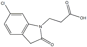 3-(6-chloro-2-oxo-2,3-dihydro-1H-indol-1-yl)propanoic acid Structure