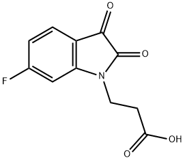 3-(6-fluoro-2,3-dioxo-2,3-dihydro-1H-indol-1-yl)propanoic acid 구조식 이미지