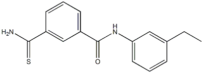 3-(aminocarbonothioyl)-N-(3-ethylphenyl)benzamide 구조식 이미지