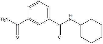 3-(aminocarbonothioyl)-N-cyclohexylbenzamide 구조식 이미지