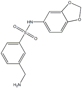 3-(aminomethyl)-N-(2H-1,3-benzodioxol-5-yl)benzene-1-sulfonamide 구조식 이미지