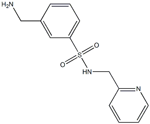 3-(aminomethyl)-N-(pyridin-2-ylmethyl)benzenesulfonamide 구조식 이미지