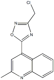 3-(chloromethyl)-5-(2-methylquinolin-4-yl)-1,2,4-oxadiazole Structure