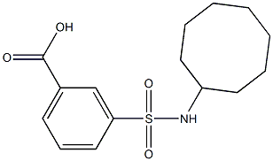 3-(cyclooctylsulfamoyl)benzoic acid Structure