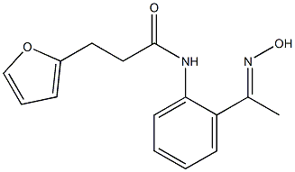 3-(furan-2-yl)-N-{2-[1-(hydroxyimino)ethyl]phenyl}propanamide 구조식 이미지