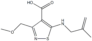 3-(methoxymethyl)-5-[(2-methylprop-2-enyl)amino]isothiazole-4-carboxylic acid 구조식 이미지