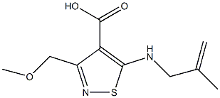 3-(methoxymethyl)-5-[(2-methylprop-2-enyl)amino]isothiazole-4-carboxylic acid Structure