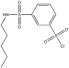 3-(pentylsulfamoyl)benzene-1-sulfonyl chloride 구조식 이미지