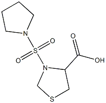 3-(pyrrolidine-1-sulfonyl)-1,3-thiazolidine-4-carboxylic acid Structure