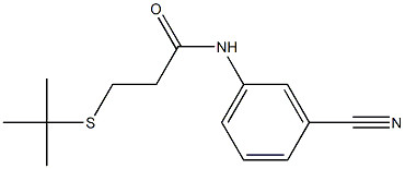 3-(tert-butylsulfanyl)-N-(3-cyanophenyl)propanamide 구조식 이미지