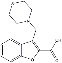 3-(thiomorpholin-4-ylmethyl)-1-benzofuran-2-carboxylic acid 구조식 이미지