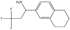 3,3,3-trifluoro-1-(5,6,7,8-tetrahydronaphthalen-2-yl)propan-1-amine Structure