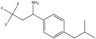 3,3,3-trifluoro-1-[4-(2-methylpropyl)phenyl]propan-1-amine Structure