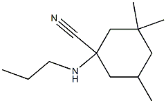 3,3,5-trimethyl-1-(propylamino)cyclohexane-1-carbonitrile 구조식 이미지