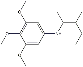 3,4,5-trimethoxy-N-(3-methylpentan-2-yl)aniline Structure