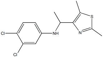 3,4-dichloro-N-[1-(2,5-dimethyl-1,3-thiazol-4-yl)ethyl]aniline 구조식 이미지