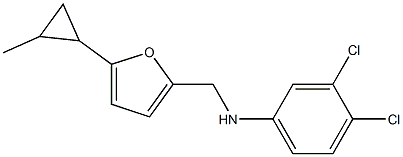 3,4-dichloro-N-{[5-(2-methylcyclopropyl)furan-2-yl]methyl}aniline Structure