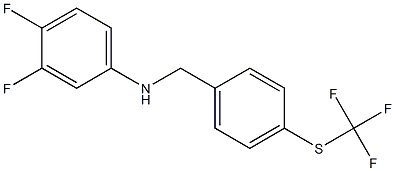 3,4-difluoro-N-({4-[(trifluoromethyl)sulfanyl]phenyl}methyl)aniline 구조식 이미지