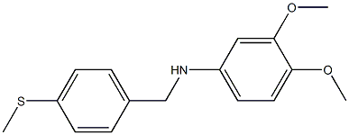 3,4-dimethoxy-N-{[4-(methylsulfanyl)phenyl]methyl}aniline Structure
