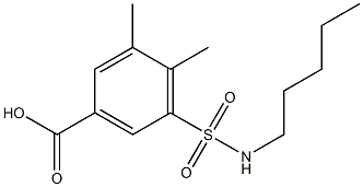 3,4-dimethyl-5-(pentylsulfamoyl)benzoic acid Structure