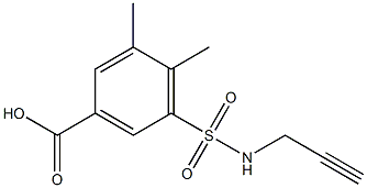 3,4-dimethyl-5-(prop-2-yn-1-ylsulfamoyl)benzoic acid 구조식 이미지