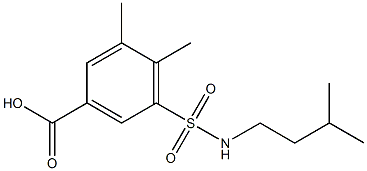 3,4-dimethyl-5-[(3-methylbutyl)sulfamoyl]benzoic acid Structure