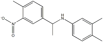 3,4-dimethyl-N-[1-(4-methyl-3-nitrophenyl)ethyl]aniline Structure