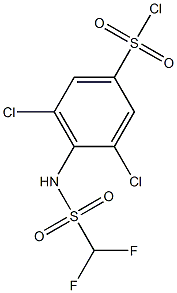 3,5-dichloro-4-(difluoromethanesulfonamido)benzene-1-sulfonyl chloride 구조식 이미지