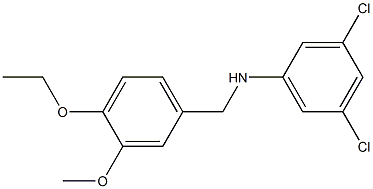 3,5-dichloro-N-[(4-ethoxy-3-methoxyphenyl)methyl]aniline Structure
