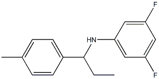 3,5-difluoro-N-[1-(4-methylphenyl)propyl]aniline Structure