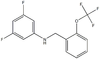 3,5-difluoro-N-{[2-(trifluoromethoxy)phenyl]methyl}aniline 구조식 이미지