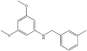 3,5-dimethoxy-N-[(3-methylphenyl)methyl]aniline 구조식 이미지