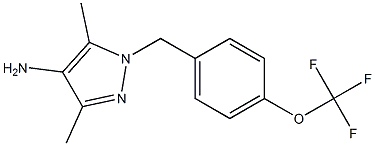 3,5-dimethyl-1-{[4-(trifluoromethoxy)phenyl]methyl}-1H-pyrazol-4-amine 구조식 이미지