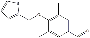 3,5-dimethyl-4-(thiophen-2-ylmethoxy)benzaldehyde Structure