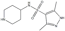 3,5-dimethyl-N-(piperidin-4-yl)-1H-pyrazole-4-sulfonamide 구조식 이미지