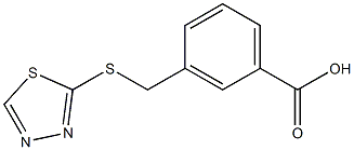 3-[(1,3,4-thiadiazol-2-ylthio)methyl]benzoic acid 구조식 이미지