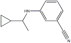 3-[(1-cyclopropylethyl)amino]benzonitrile Structure