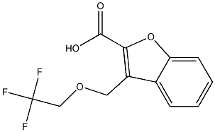 3-[(2,2,2-trifluoroethoxy)methyl]-1-benzofuran-2-carboxylic acid 구조식 이미지