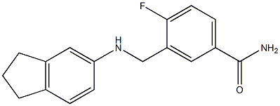 3-[(2,3-dihydro-1H-inden-5-ylamino)methyl]-4-fluorobenzamide Structure